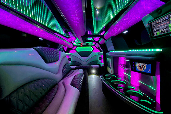 leather seats in limo