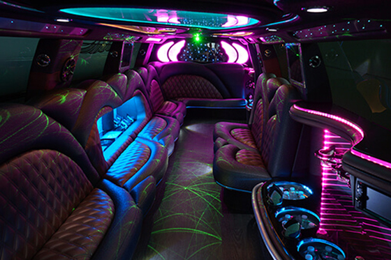 bar in limousine