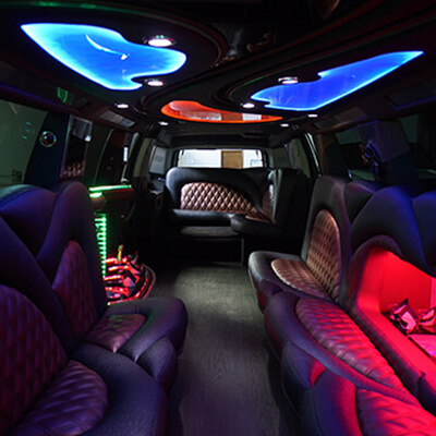 hardwood floor in limo