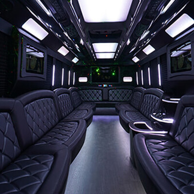 built in bar on bus